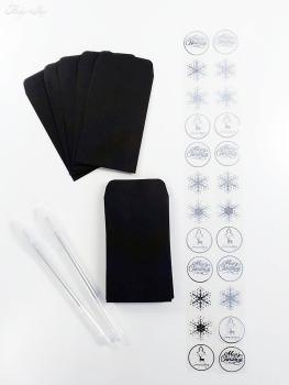 Weihnachtsset Briefumschläge mit Stift + Aufkleber